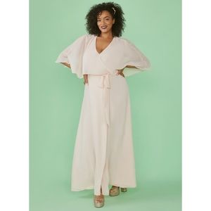 NWT Modcloth Wrapped in Rapture Maxi Dress, Size Large, Color Pink